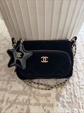 CHANEL Makeup Bag with Star Charm